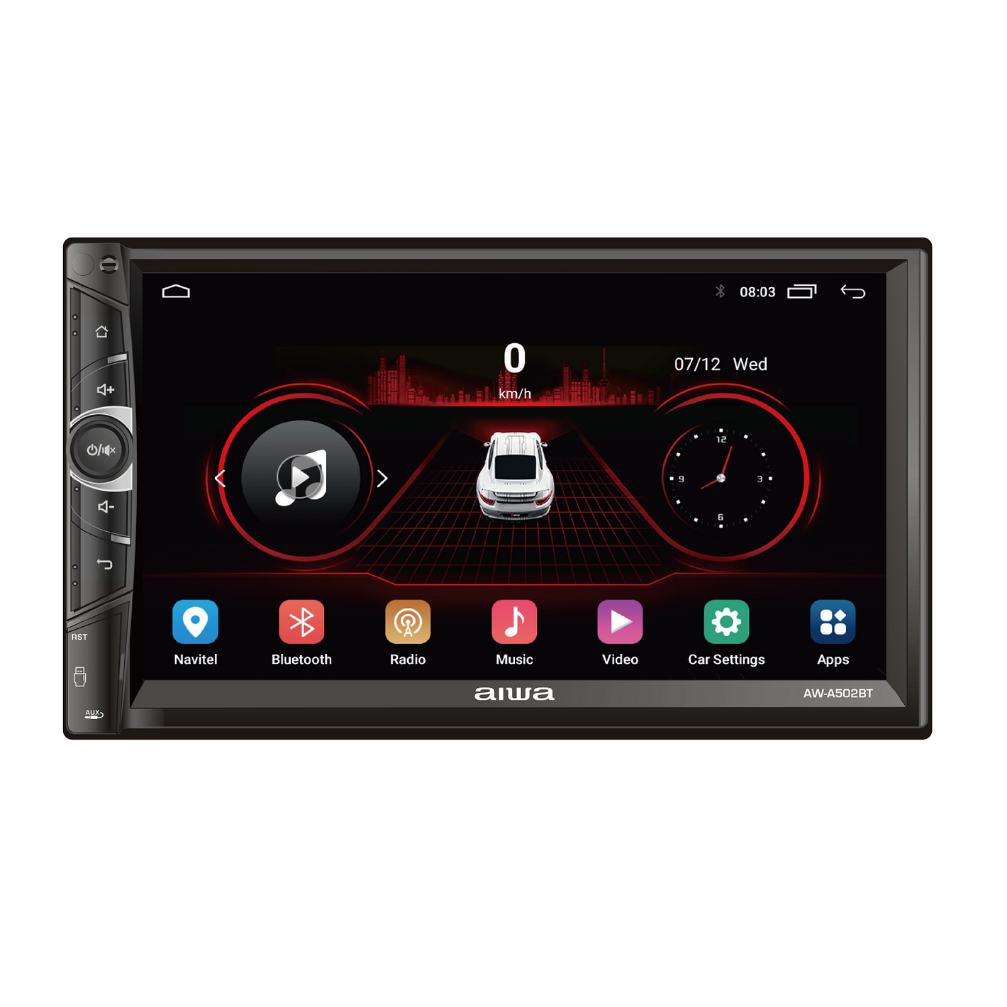 Radio Auto 2 Din Android Touch Hd De 7'' Aiwa Aw-a502bt
