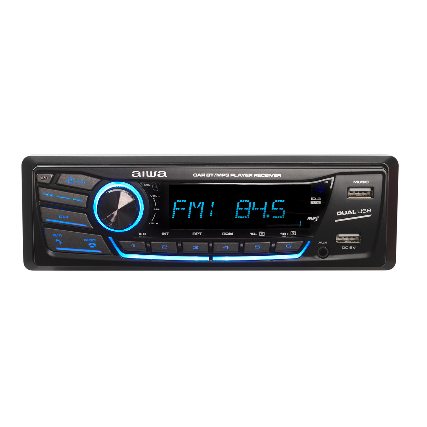 Combo Radio Bluetooth 1 Din + Parlante Auto Aiwa Caw-2016Bt