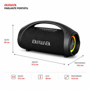 Parlante Portatil Bluetooth Aiwa 50w Funcion Tws Aw-s144bt