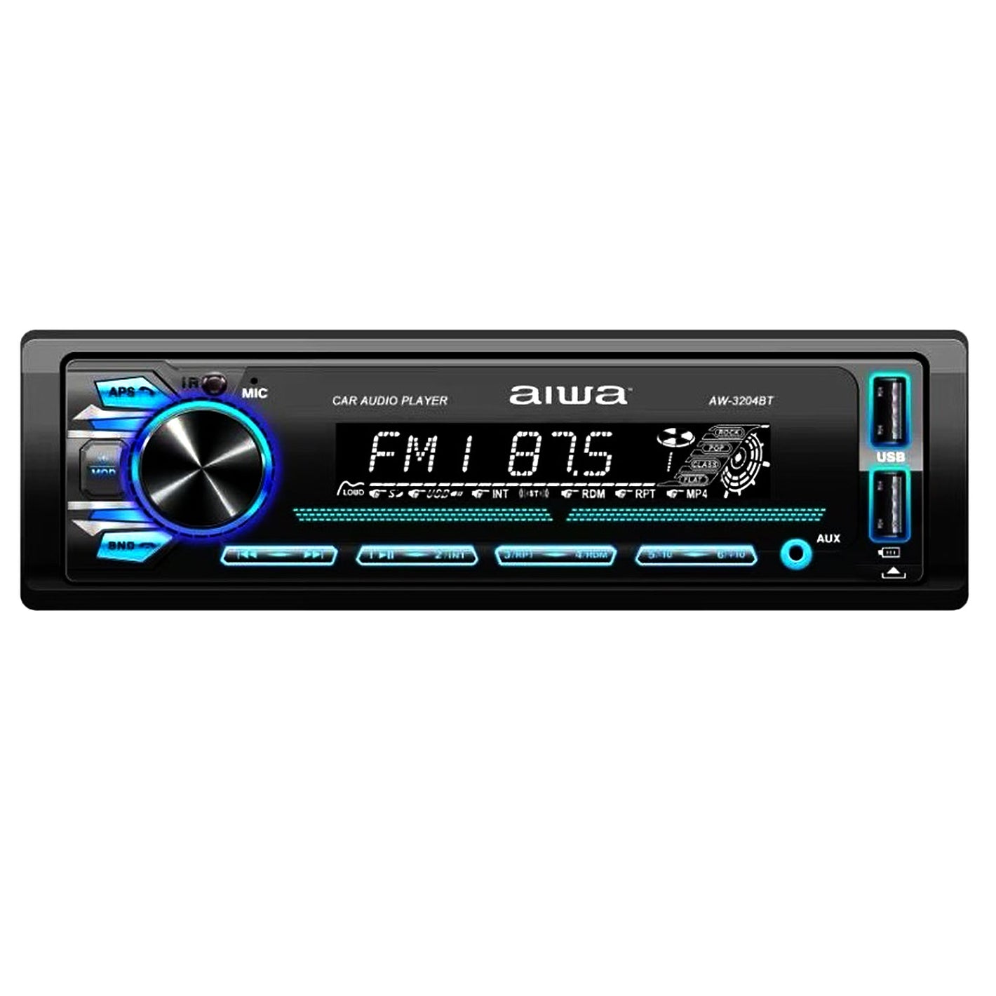 Radio Auto 1 Din Aiwa Bluetooth Mp3 Usb Sd Rca Aw-3240bt