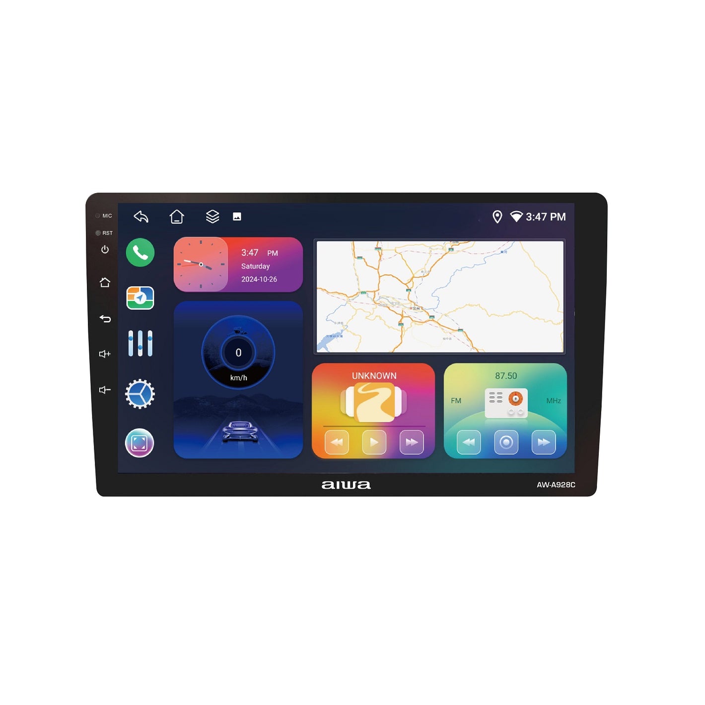 Radio Auto Aiwa 2 Din Android Octacore Hd De 9'' Aw-a928c