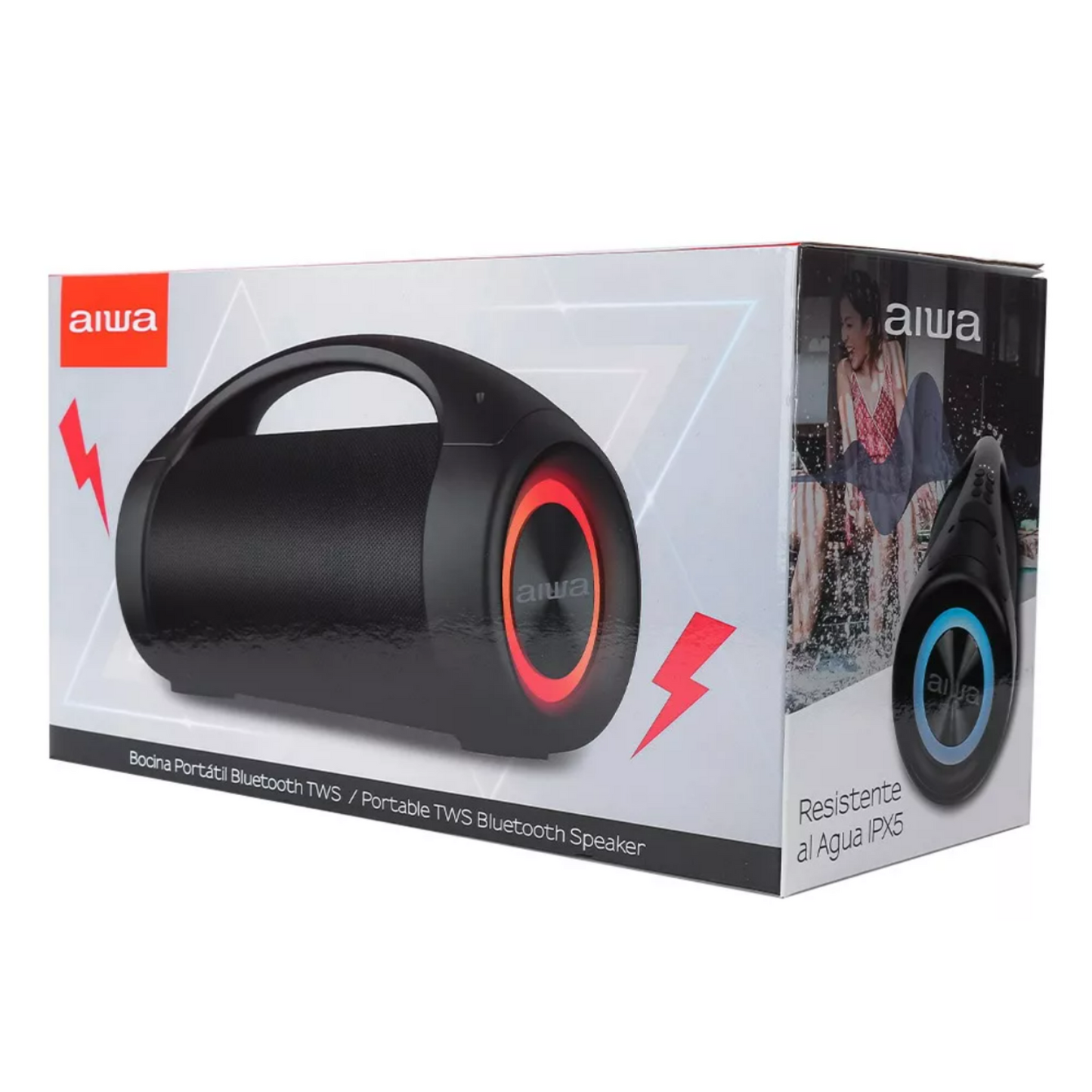 Parlante Portátil Bluetooth Tws Usb Boombox 26w Aiwa Aw-s600