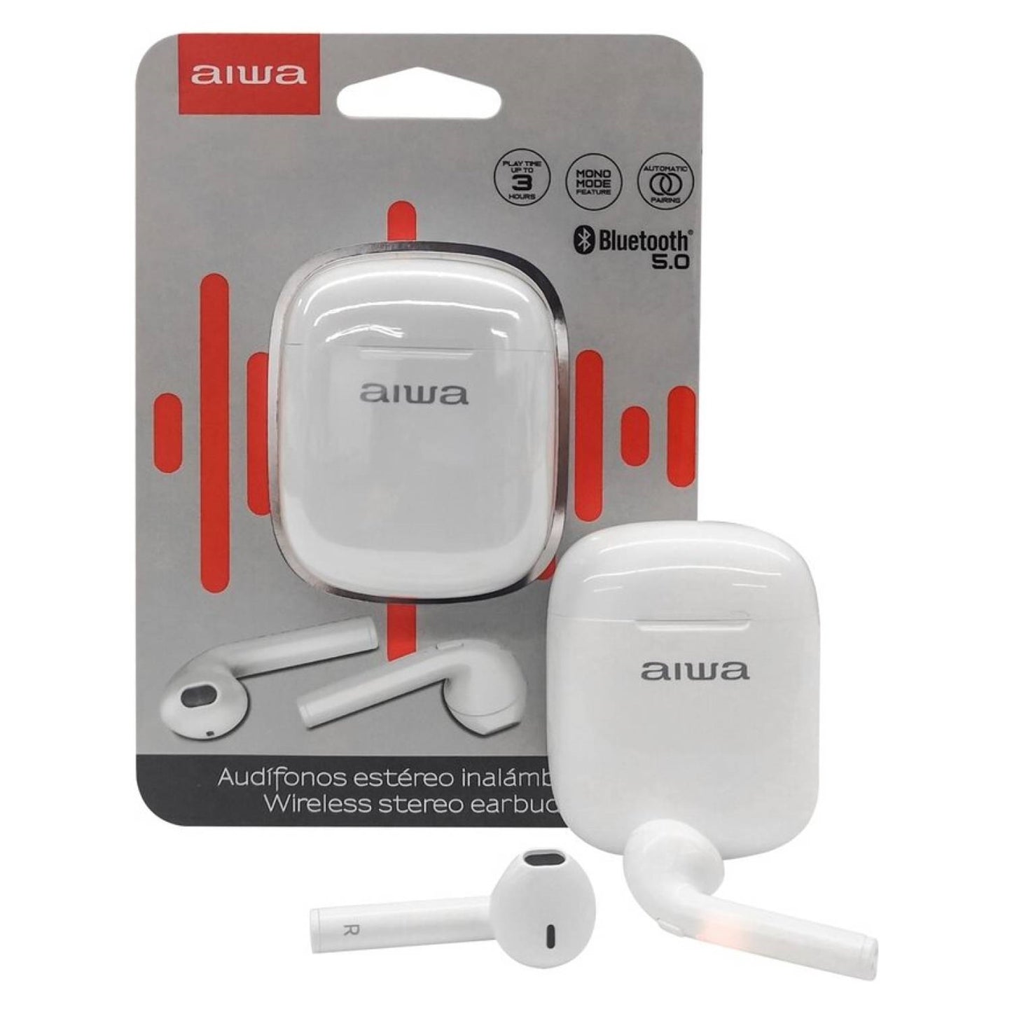 Audífonos Aiwa Inalámbricos In Ear Bluetooth 5.0 Aw-twsd1