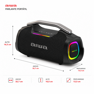 Parlante Portatil Bluetooth Aiwa 55w Funcion Tws Aw-a408