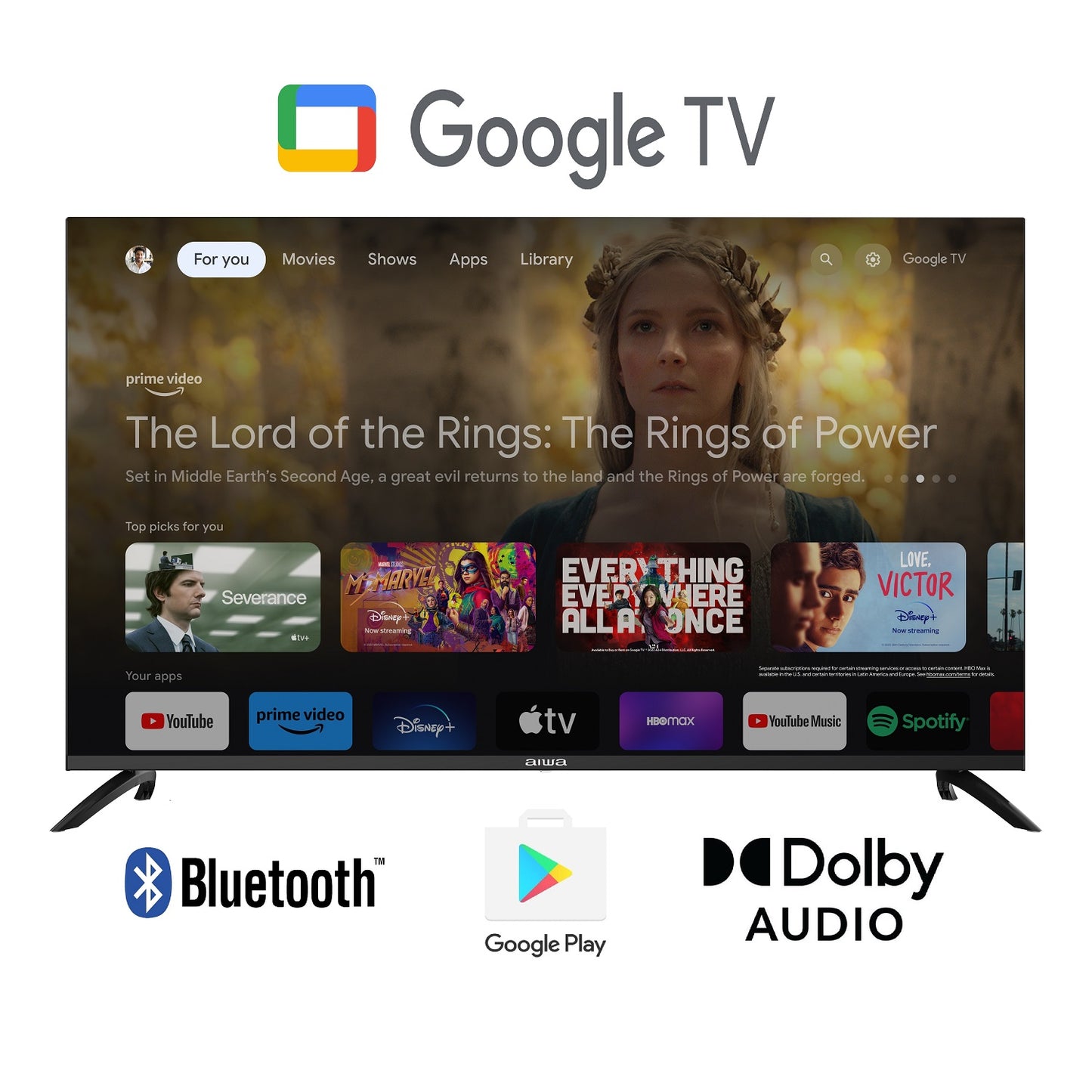 Smart Tv Led Aiwa 43'' Full Hd 1080p Bluetooth Sistema Google Tv