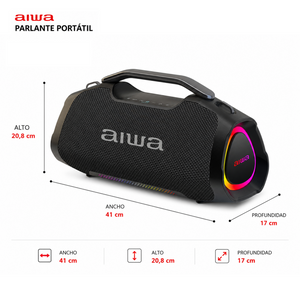 Parlante Portatil Bluetooth Aiwa 65w Funcion Tws Aw-a411