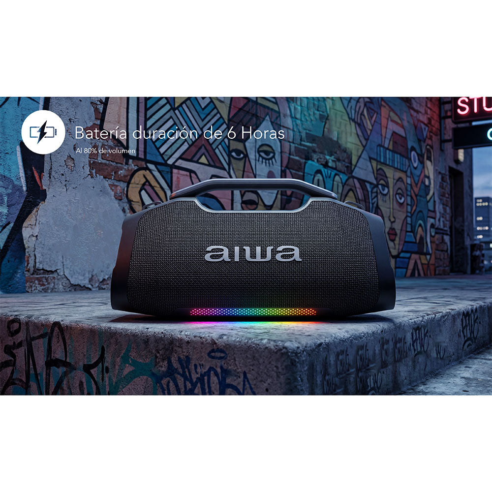 Parlante Portatil Bluetooth Aiwa 65w Funcion Tws Aw-a411