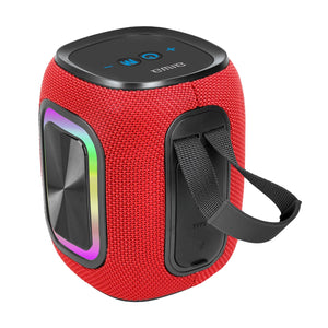Parlante Bluetooth Aiwa 12w Radio Fm Luz Rgb Aw-kb61 Rojo