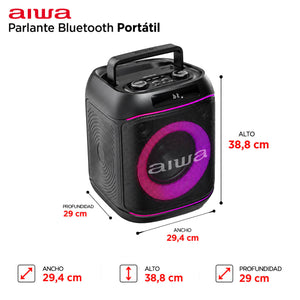 Parlante Bluetooth Aiwa Portatil 60w Funcion Tws Aw-poc805