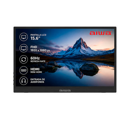 Monitor Portátil Aiwa 15.6'' Lcd Full Hd 60hz Aw-por15