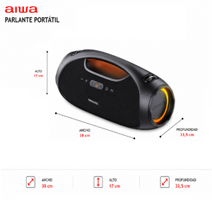 Parlante Portatil Bluetooth Aiwa Ipx6 Con Tws 60w Aw-S244bt