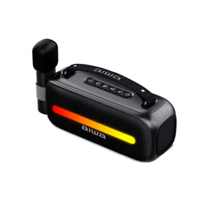 Parlante Bluetooth Aiwa Portátil Con Karaoke Aws-s40bt Negro