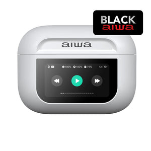 Audífonos Aiwa In Ear Pantalla Táctil Bluetooth Aw-Twsgpro Blanco