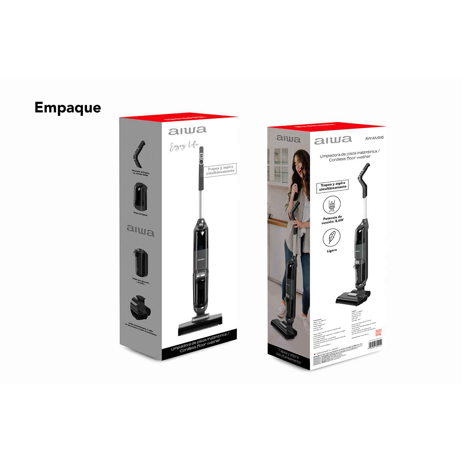 awawa Aspiradora Y Trapeadora Aiwa Inalambrica Vertical Aw-amx6