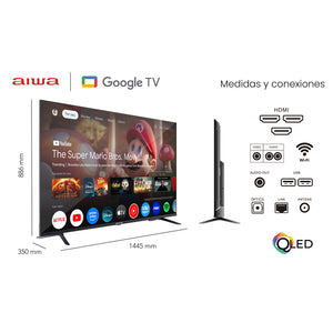 Smart Tv Aiwa 65'' 4k Ultra Hd Qled Google Tv Aw-65b4fg