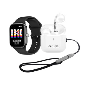 Combo Aiwa Reloj Smartwatch Aw-Iam10 + Audifono Aw-Twsg100w