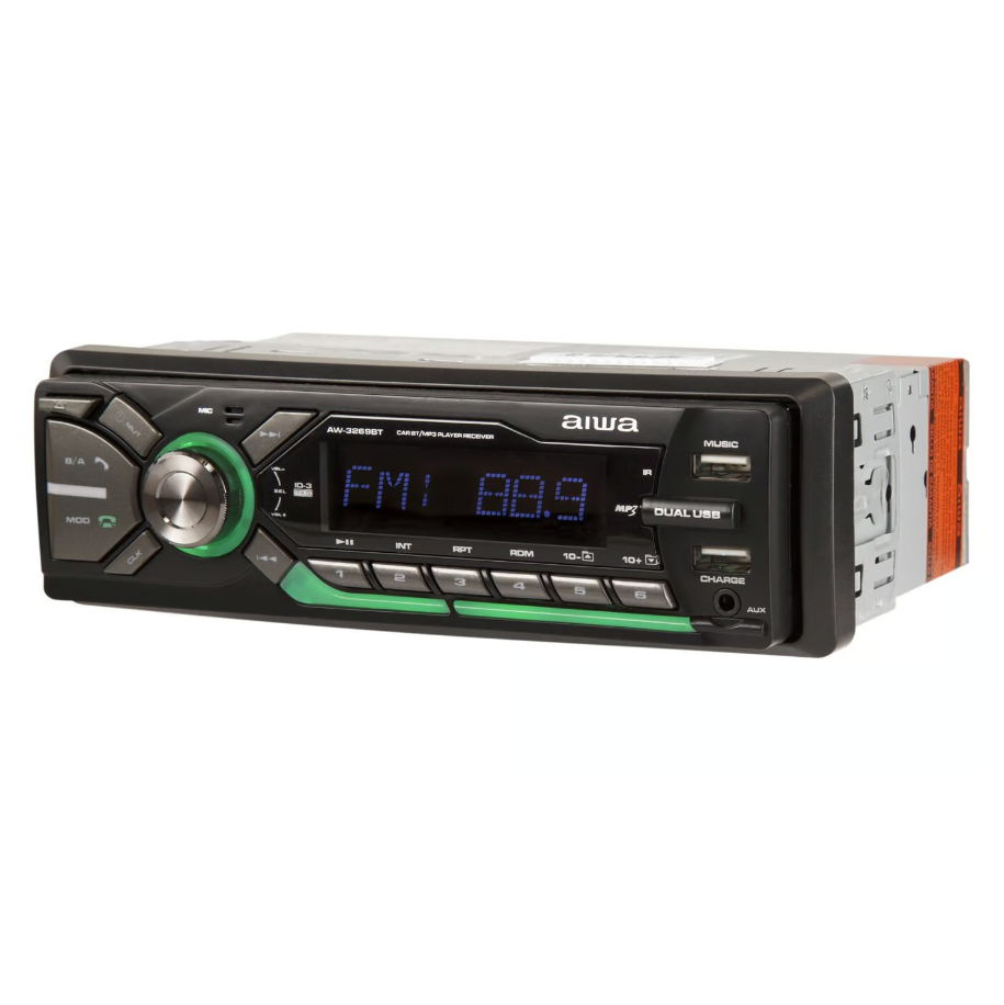 Radio Auto 1 Din Aiwa Bluetooth Mp3 Usb App Music Aw-3269bt