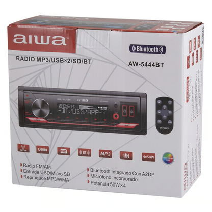 Radio 1 Din Usb Sd Aux Fm Am Control Bluetooth Aiwa Aw5444bt