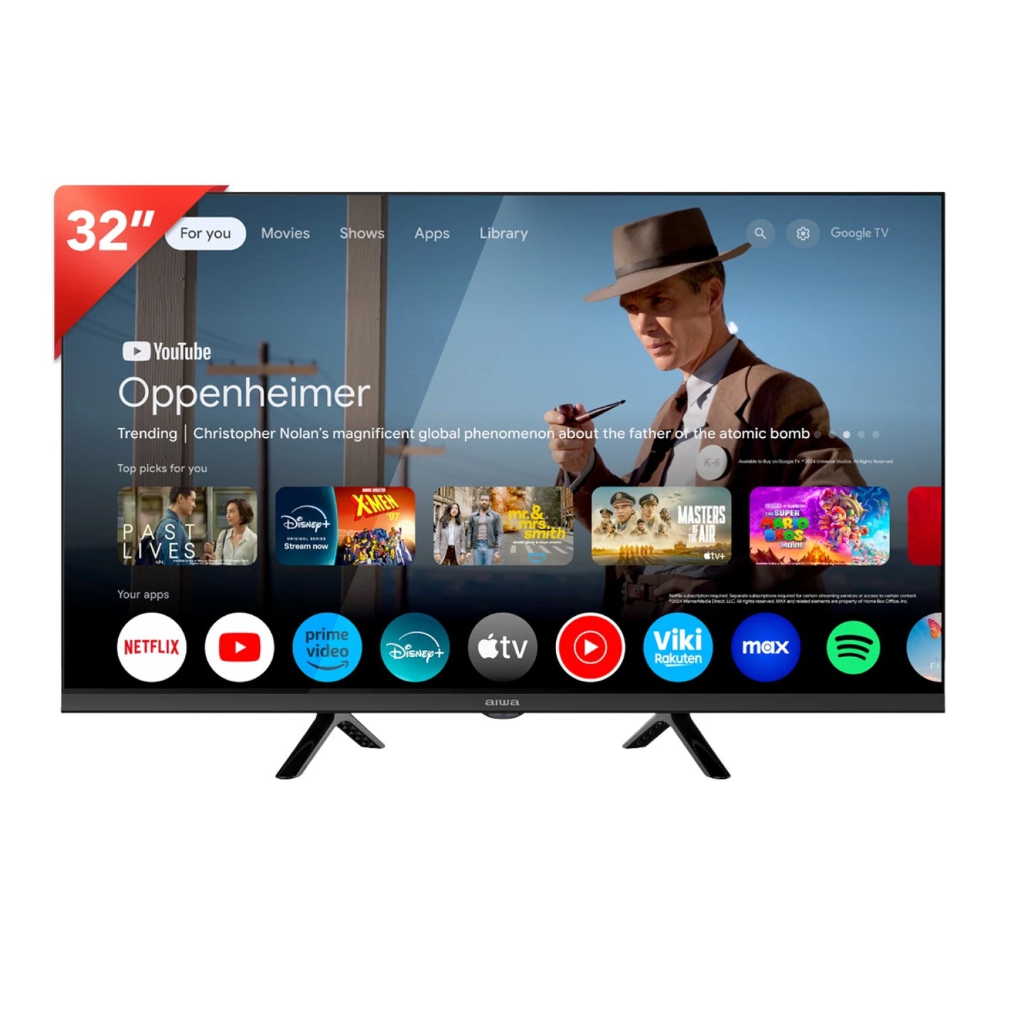 Smart Tv Led Aiwa 32'' Hd Bluetooth Sistema Google Tv