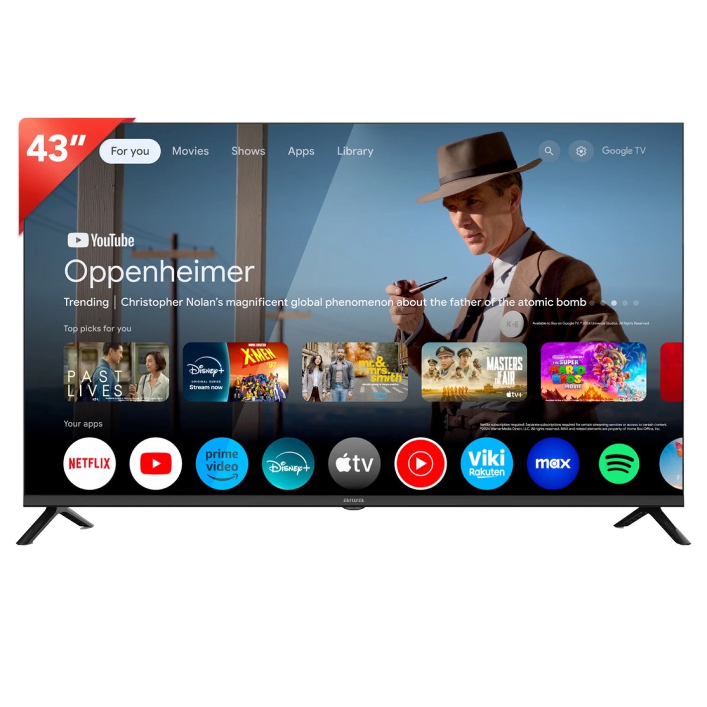 Smart Tv Led Aiwa 43'' Full Hd 1080p Bluetooth Sistema Google Tv
