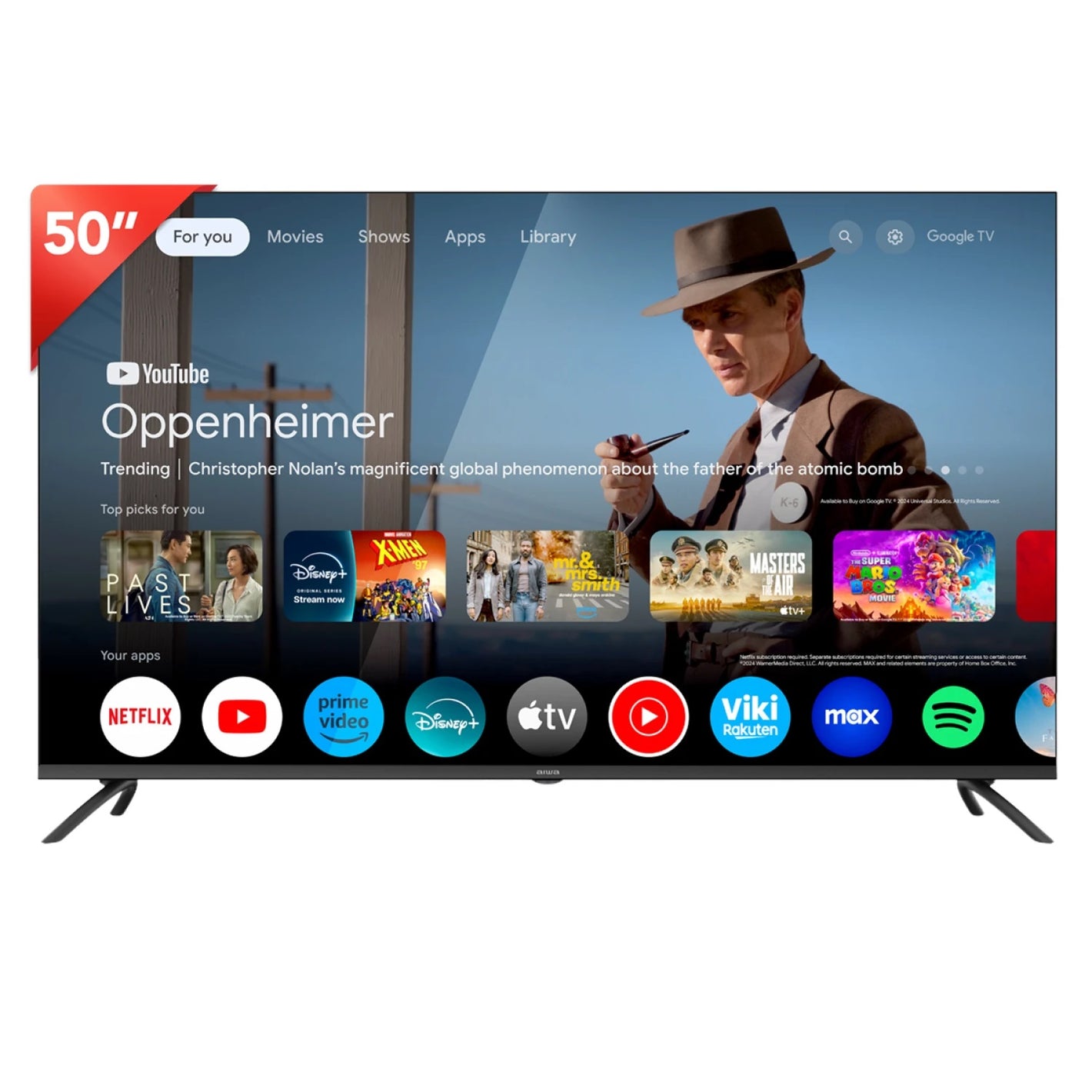 Smart Tv Led Aiwa 50'' 4K Uhd Bluetooth Sistema Google Tv